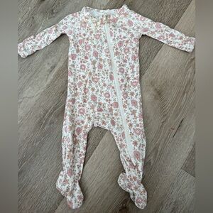 Quincy Mae Floral Zip Footed Baby One-Piece